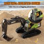 Excavadora 1/18 13ch con humo y sonido Huina