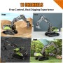 Excavadora 1/18 13ch con humo y sonido Huina