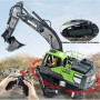 Excavadora 1/18 13ch con humo y sonido Huina