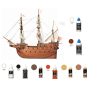 Pack Maqueta Barco Occre SAN MARTÍN con pinturas, tinte y barniz