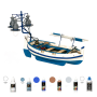 Pack Maqueta Barca Occre CALELLA con pinturas y barniz