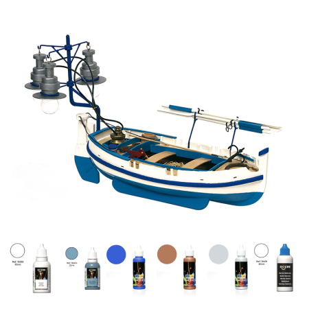 Pack Maqueta Barca Occre CALELLA con pinturas y barniz