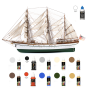Pack Maqueta Barco Occre GORCH FOCK con pinturas y barniz