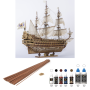Pack completo Maqueta Barco Occre Le Soleil Royal + forro + pinturas