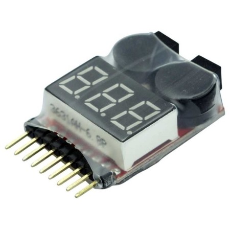 SALVA LIPO 8S CON VOLTIMETRO Y ALARMA