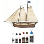 Pack Maqueta Barco Occre POLARIS 1/50 con pinturas, tinte y barniz