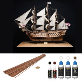 Pack completo Maqueta Barco Occre Victory con forro, pinturas, tinte y barniz