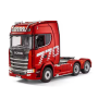 Pack Camión Scania 770S V8 Huina 1501 19 canales 1/18 rojo con plataforma roja