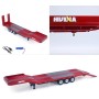 Pack Camión Scania 770S V8 Huina 1501 19 canales 1/18 rojo con plataforma roja
