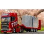 Pack Camión Scania 770S V8 Huina 1501 19 canales 1/18 rojo con plataforma roja