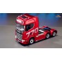 Pack Camión Scania 770S V8 Huina 1501 19 canales 1/18 rojo con plataforma roja