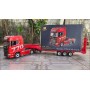 Pack Camión Scania 770S V8 Huina 1501 19 canales 1/18 rojo con plataforma roja