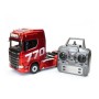 Pack Camión Scania 770S V8 Huina 1501 19 canales 1/18 rojo con plataforma roja
