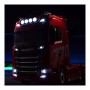 Pack Camión Scania 770S V8 Huina 1501 19 canales 1/18 rojo con plataforma roja