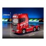 Pack Camión Scania 770S V8 Huina 1501 19 canales 1/18 rojo con plataforma roja