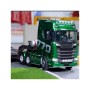 Pack Camión Scania 770S V8 Huina 1501 19 canales 1/18 Verde con plataforma verde