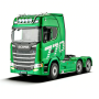 Pack Camión Scania 770S V8 Huina 1501 19 canales 1/18 Verde con plataforma verde