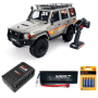 Pack Coche RC Crawler RGT Rescuer RTR 1/10 (Brushed) blanco con batería, pilas y cargador