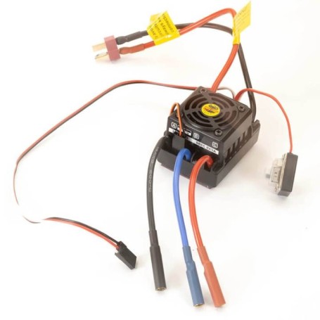 Contrôleur électronique de vitesse (ESC) sans balais étanche 60A pour voitures radiocommandées à l'échelle 1/10