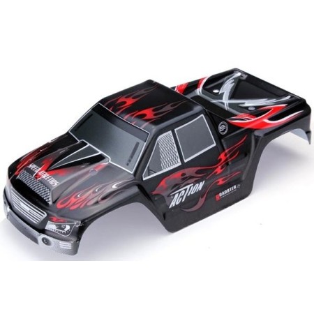 CARROCERIA MONSTER TRUCK NEGRA 1:18