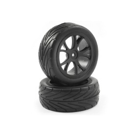 RUEDAS BUGGY 1/10 ASFALTO DELANTERAS (ARROW / 10 RADIOS NEGROS)