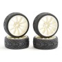 Kit 4 Ruedas Fastrax 1/10 para Coches RC Touring (Llanta Blanca)