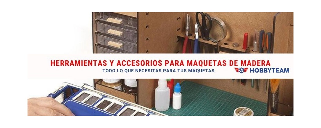 Outils, accessoires et colles pour maquettes en bois